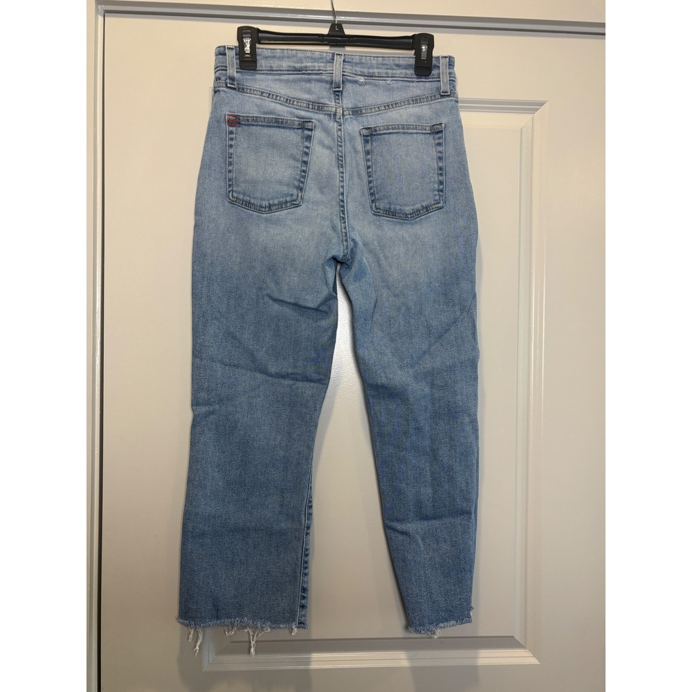 BDG Urban Outfitters Light Wash High Waisted Cropped Distressed Hem Jeans 30